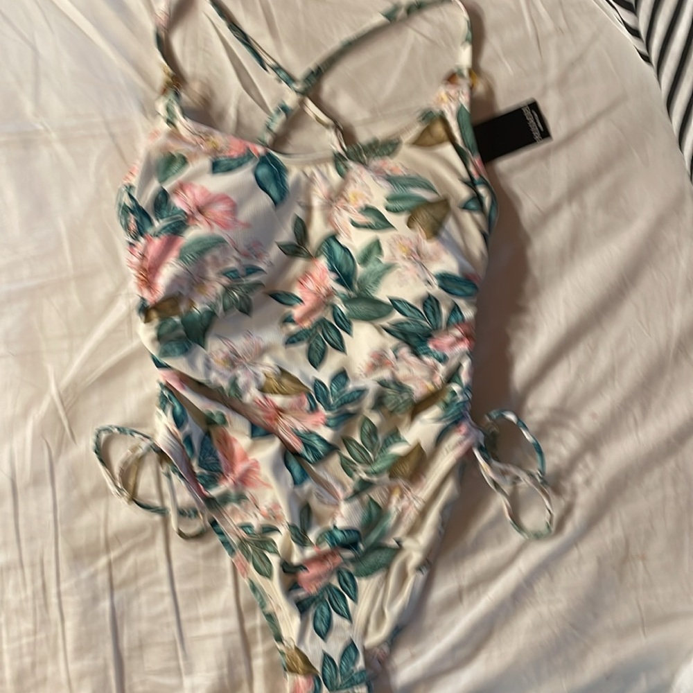 Floral one piece swimsuit